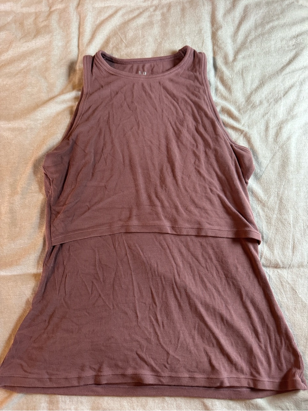Kindred Bravely Layered Ribbed Tank Top - Mauve